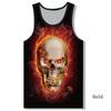Premium Quality Graphic 3d Print Skull Mens Gym Muscle Vest Shirt Sport Fitness Tank Tops