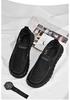 Men's Wide Slip-On Leather Shoes - Business Casual, Soft Sole, Large Sizes 45-46, Genuine Leather