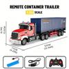 6CH/9CH Remote Control Truck Toy 2.4GHz RC Freight Trailer with LED Lights Hauler Truck Model for Children's Toys Gift