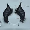 Cute Handmade Faux Fur Bat Ears Headband Halloween Christmas Cosplay Party Costume Accessories Masquerade Party Headdress