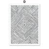 Linea geometrica astratta in bianco e nero Wall Art Canvas Painting Boho Poster e stampe di immagini a parete per soggiorno Home Decor