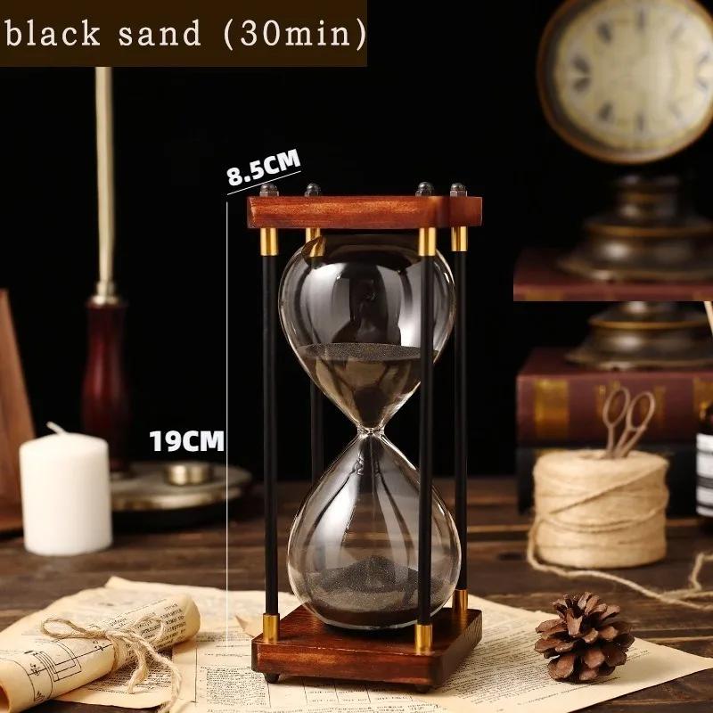 Creative Solid Wood Vintage Classical Hourglasses Creative Drinks Cabinet Living Room Timer Unbreakable Classical Personal Home