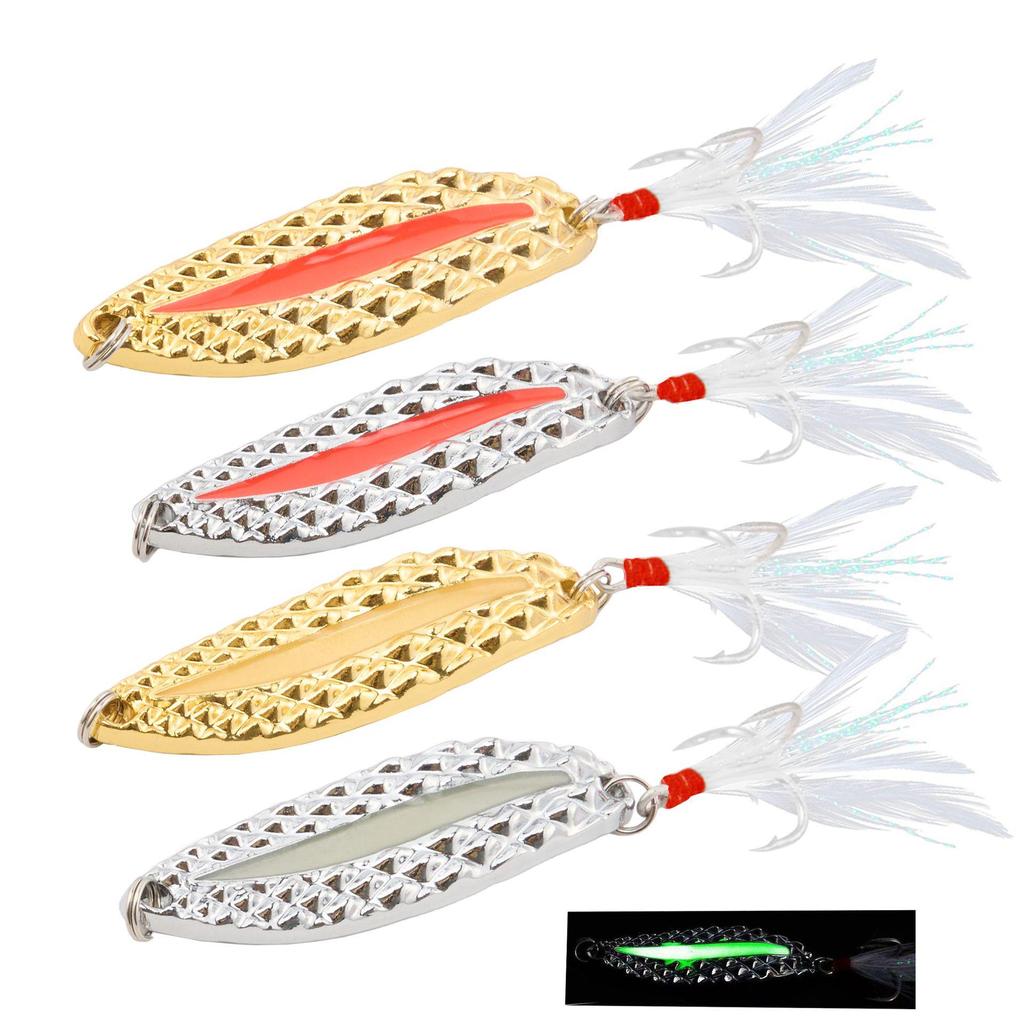Luminous Long Cast Spinner Bait Set for Freshwater - Bionic Leech & Bass Lure