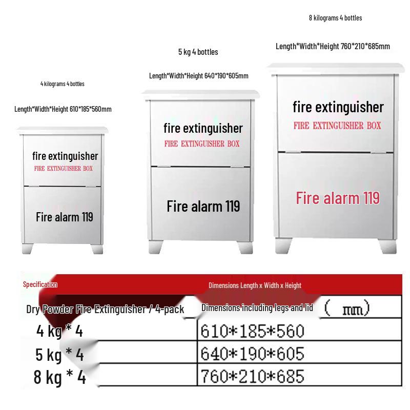 Floor-Standing 304 Stainless Steel Fire Extinguisher Storage Box