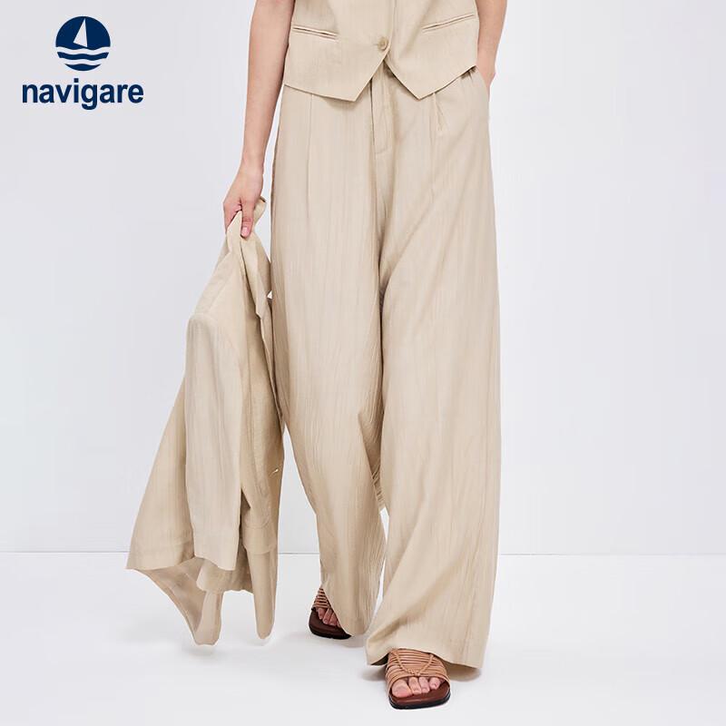 

Navigare Women s Old Money Style Wide-Leg Casual Trousers XL