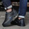 Fashion Men Work Safety Shoes Anti Smashing Waterproof Genuine Leather Welding Shoes Indestructible Nail Proof Boot