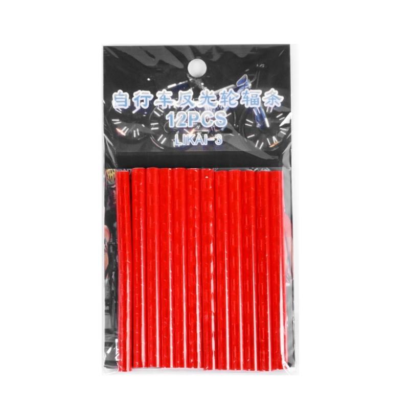 12Pcs Waterproofs Bicycles Spoke Reflectors Cyclings Reflectors Tube Bikes Spoke Skin Bikes Wheel Decoratives Reflectors