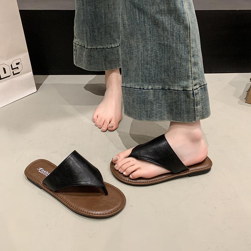 Fashion 2025 Summer New Women's Sandals Open Toe Casual Sandals Flat Heel Soft Bottom Casual for Female