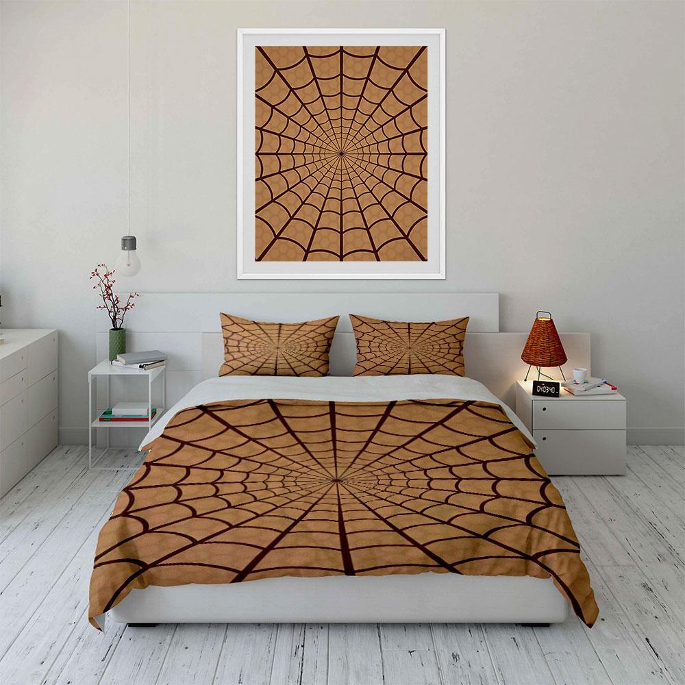 Spider web pattern design. Bedding sets Duvet cover sets Duvet covers Pillowcases(1 * Duvet Cover 2 * Pillowcases, without duvet insert)