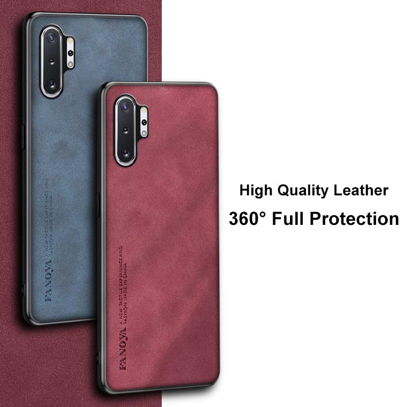Für Samsung Galaxy Note 10 Plus Hülle Luxus PU Leder Handyhülle Für Samsung Note 10 Lite Rückseite Silikon Vollschutz
