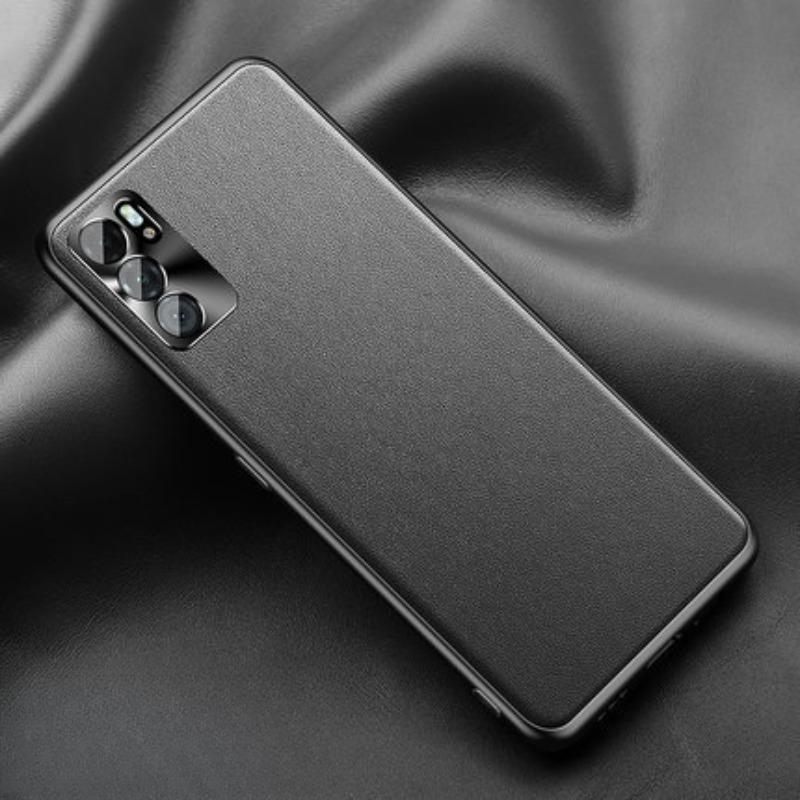 

Suitable for OppoReno13pro s Plain Leather Phone Case, Ultra-thin FindX8 Shockproof Metal Mirror, and K10PRO Protective Case Reno13 чорний