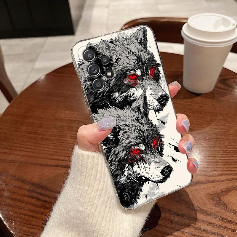 Die Wolf Löwe Katze Klare Weiche Handyhülle Für Samsung Galaxy A56 A57 A37 A55 A54 A36 A35 A26 A25 A16 A17 A07 A52 A34 A73 A53 Hülle