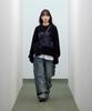 STANDARDERROR 87-Stan190 Country Oversized Color Block Lettering Knit Black