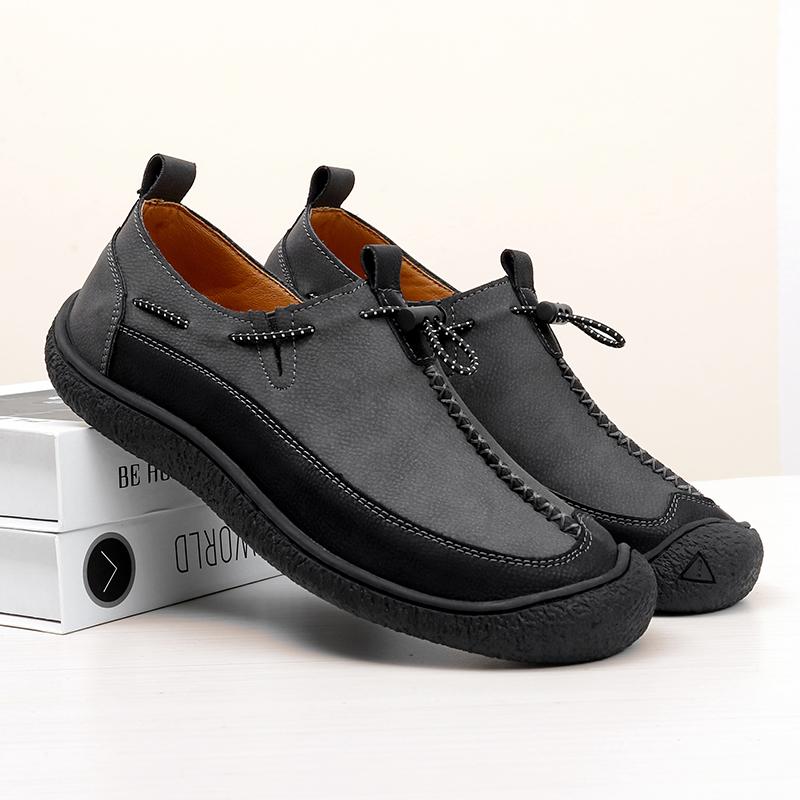 Fashion Hand Sewn Fashionable Versatile Outdoor Leisure Driving Shoes for Spring New Men's Comfortable and Non Slip Casual Sports Shoes