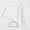 6Pcs Student Geometry Tool Multifunctional Geometry Math Set with Straight Ruler Protractor Set Square For School Office