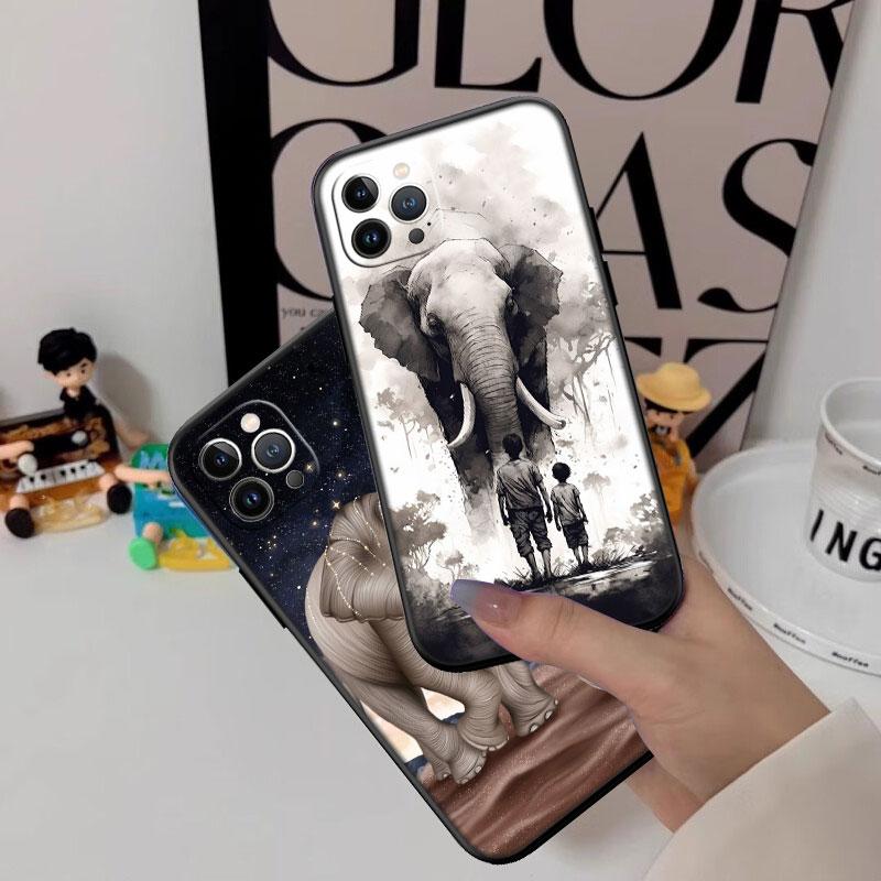 IK4 Animal Elephant Phone Case for Samsung Galaxy A11 A12 A13 A15 A52S A53 A55 A56 A70 A71 A72 A73 F06 F16 F56 S10 Plus S10e