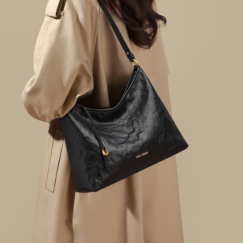 Tote women's bag summer leather shoulder bag large capacity versatile underarm bag