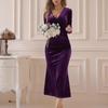 Womens Sexy Backless Sleeveless Deep V-neck Condole Belt Sequins Dress Cocktail Gown Dress