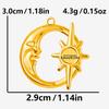 Gold Color Cabochons Accessories Stainless Steel Sun Pendants For Jewelry Making Supplies Blank Base Settings DIY Pendant Charm