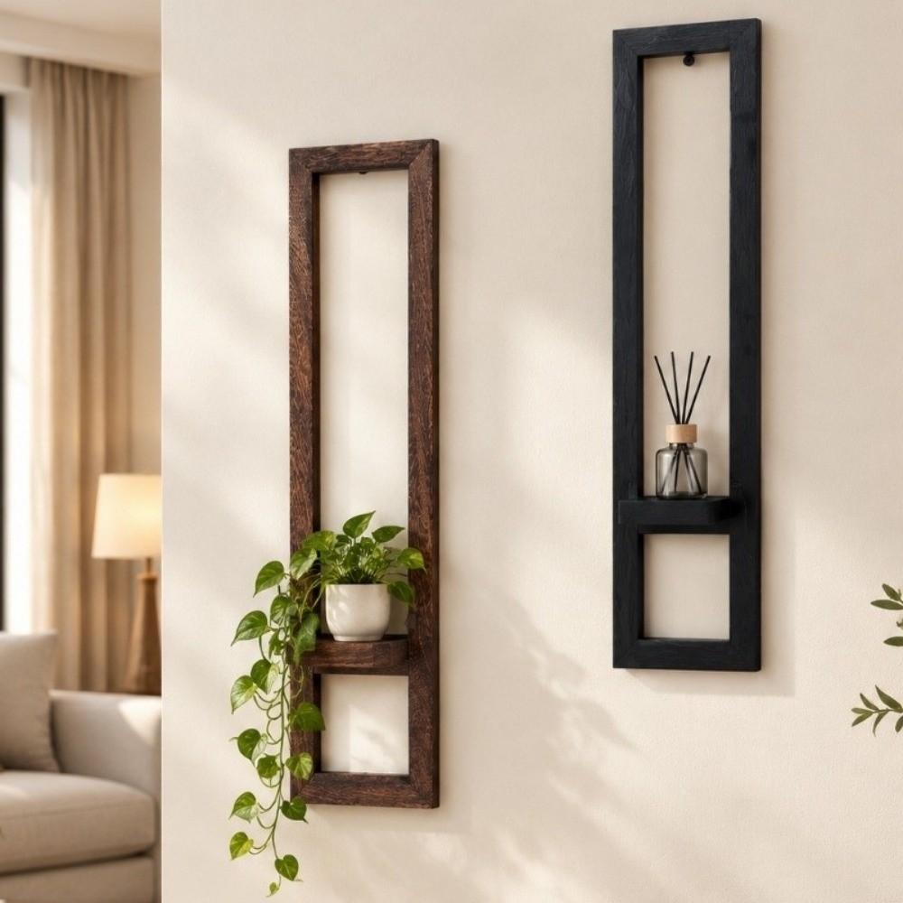 Single Tier Wall Mounted Candle Holder Wall Hanging Display Rack Living Room