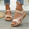 New Velcro sandals reinforced stitching fish mouth platform women's sandals