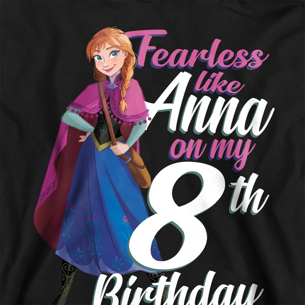 Frozen Childrens/Kids Fearless Like Anna 8th Birthday Pullover Hoodie