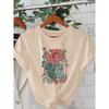 Women'S Casual Crew Neck T-Shirt with Pulmonary System Design - Short Sleeve, Machine Washable, Summer Fashion Top with Illustration,