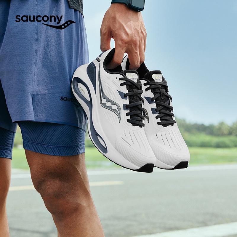 SAUCONY Phoenix Inferno 3 Comfortable Non-Slip Durable Low-Top Running Shoes Unisex Running Shoes White Blue S28229-2