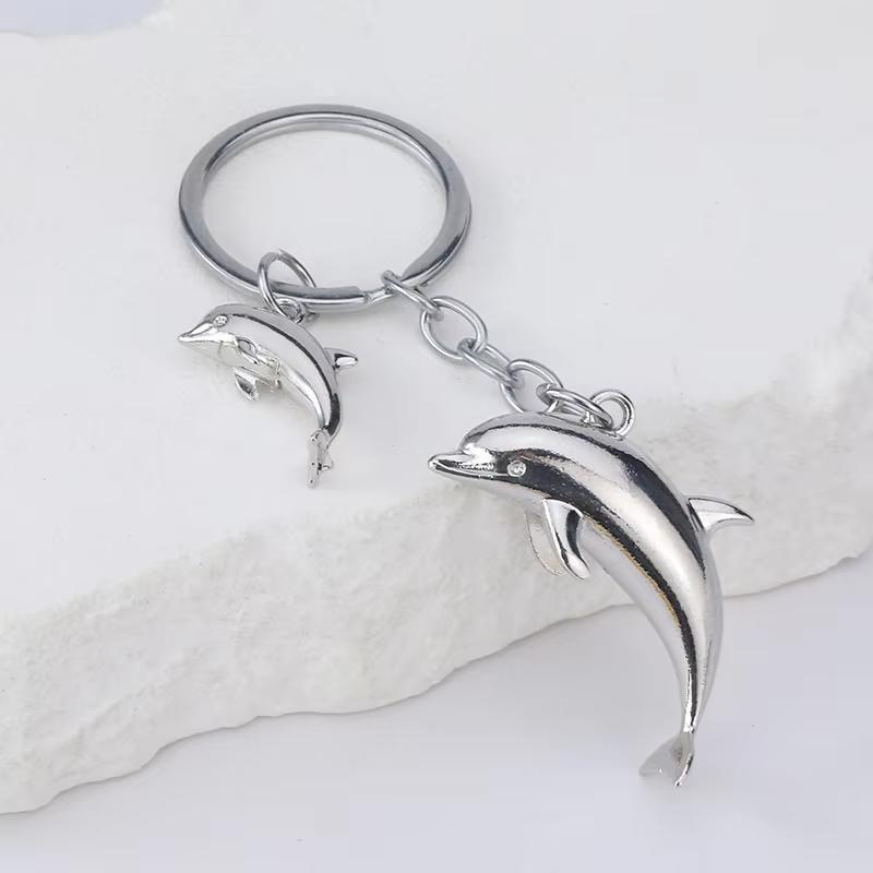Dolphin Keychain Convenient Animal Themed Keyring 3d Dolphin Pendant Exquisite Marine Keychain For Wallet Decoration Gifts For