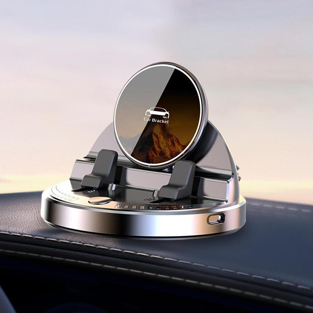 Smart Sensor Car Phone Holder 15W Wireless Charger, 360-degree Rotation Auto Dashboard Air Vent Mount Bracket for iPhone Android