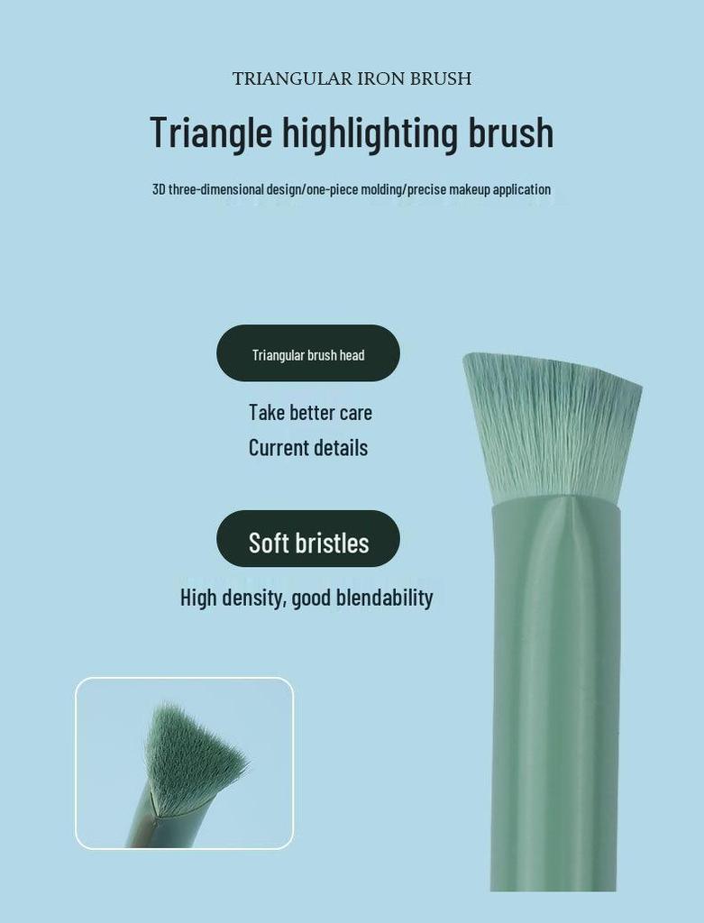 Cai Shi Lan 10/12-Piece 3.0 Three-Color Makeup Brush Set - Soft Bristles for Blush, Powder, and Contour.