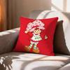 SStrawberry Cartoon SShortcake Girl   Pillow Case Pattern Printed Pillowcase For Living Room Sofa Cushion Cover