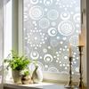 Frosted Glass Window Static Film Patterns Privacy Cling Multiple Decal for Bathroom