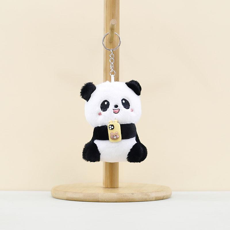 Cute Adorable Sichuan Panda Plush Toy Keychain Stuffed Animal Doll For Kids