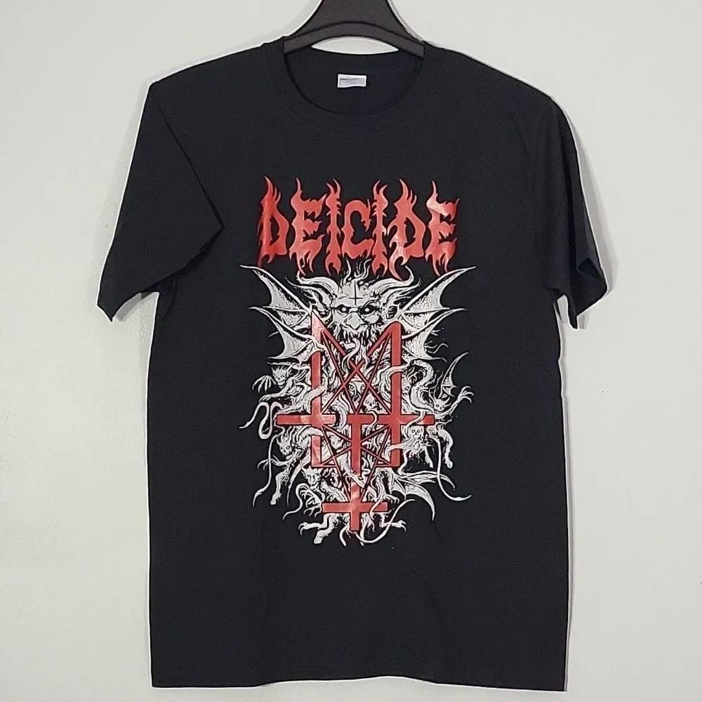 Unisex Short Sleeve Crew Neck Cotton T Shirt Deicide Screaming Ancient Incantations XXXXL