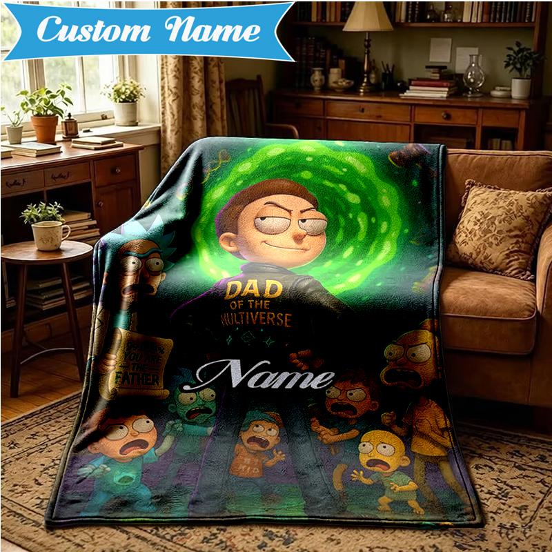 Custom Name Alien Adventure Space Blanket Lightweight Ideal Bedding Blanket Perfect for Travel, Camping, Living Rooms, Sofas, Christmas gift