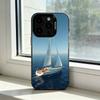 Sailing Ship B-Boat Phone Case For iPhone 17,16,15,14,13,12,11 Plus,Pro Max,XS,Colorful Silver Phone case Funda Cover
