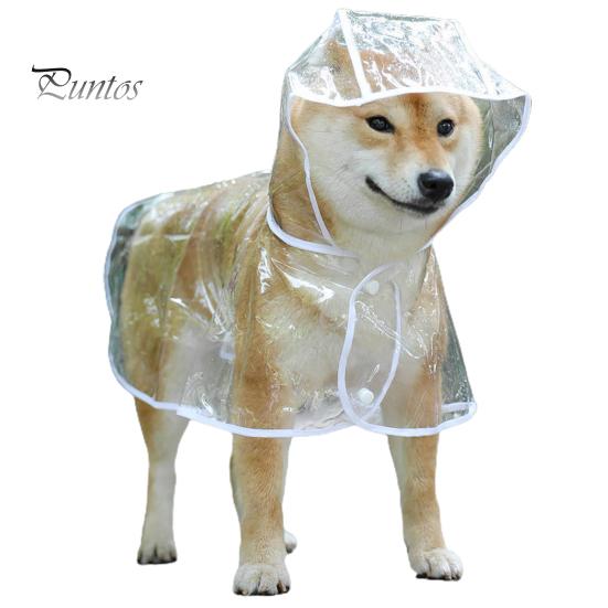 Vêtements de pluie transparents pour animaux de compagnie Imperméable Boutons-pression Capuche Minimaliste Réglable Chien Coupe-vent Doux Équipement de pluie Fourniture