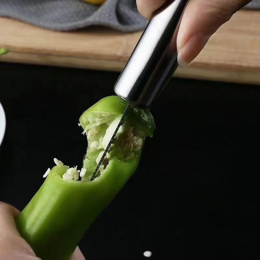 Stainless Steel Pepper Core Seed Remover Multi-functional Corer