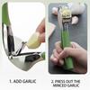AEE4-Stainless Steel Garlic Press Handheld Garlic Smasher Squeezer Crusher Mincer Manual Press Grinding Tool For Kitchen
