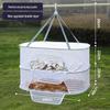 Windproof Foldable Drying Basket with Anti-Mosquito Net for Vegetables, Fish, and Clothes