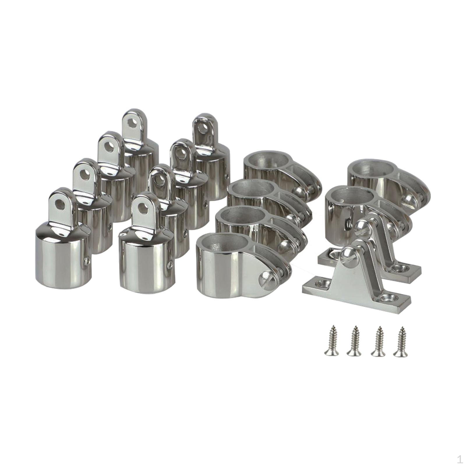 

Комплект фурнитуры для тента бимини Морской Подходит для круглых труб с внешним диаметром 7/8 дюйма Нержавеющая сталь 316 16 штук