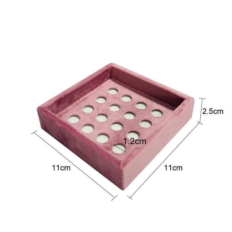 

16-ячеечный ювелирный лоток Лоток для хранения ювелирных изделий Лоток для демонстрации ювелирных изделий для серег и ожерелий Реквизит для хранения ювелирных изделий розовый