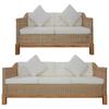 Day and Night - Day and Night Sofa Set with Cushions 2 Pieces Natural Rattan