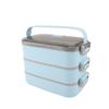 304 Stainless Steel Lunch Box Leakproof Stackable Lunch Container with Chopsticks Spoon for School Office Camping