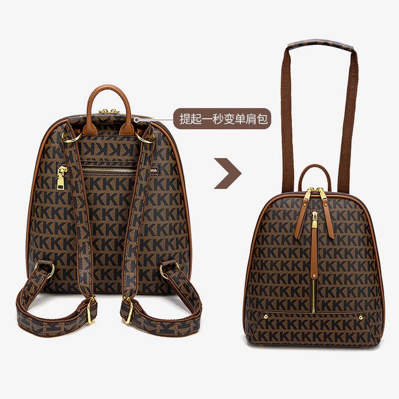 Urban Backpack Bag for Women Fashion Ladies Portable Bags Leather Backbag Luxury Design Aesthetic Printing Words Bagpack Unique