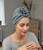 Classic Turban with Rose Mussa 022 Cotton Muslin Comfort and Style