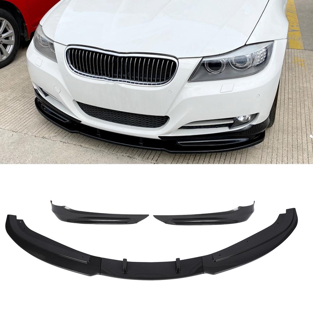 5PCS Front Bumper Lip Chin Spoiler Splitter Sporty Bumper Lip Body Kit Fit for 3 Series E90 E91 LCI 2007 to 2012