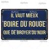Vintage Metal Sign with Famous French Proverbs Iron Plate Retro Home Decor Gift