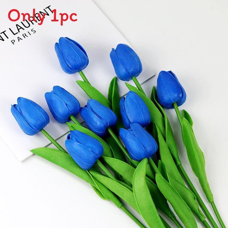 Tulip Pu Artificial Flowers For Wedding Decor Home Styling Props Photo
